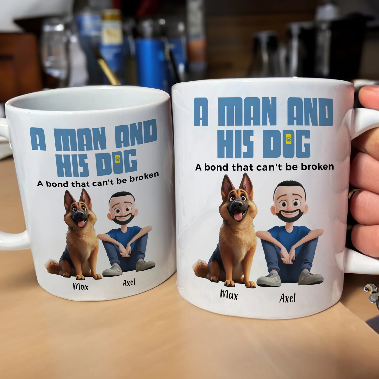 Personlig Termosmugg - En man och hans hund