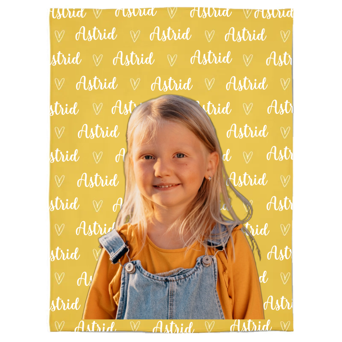 Personlig filt - med namn och foto för barn