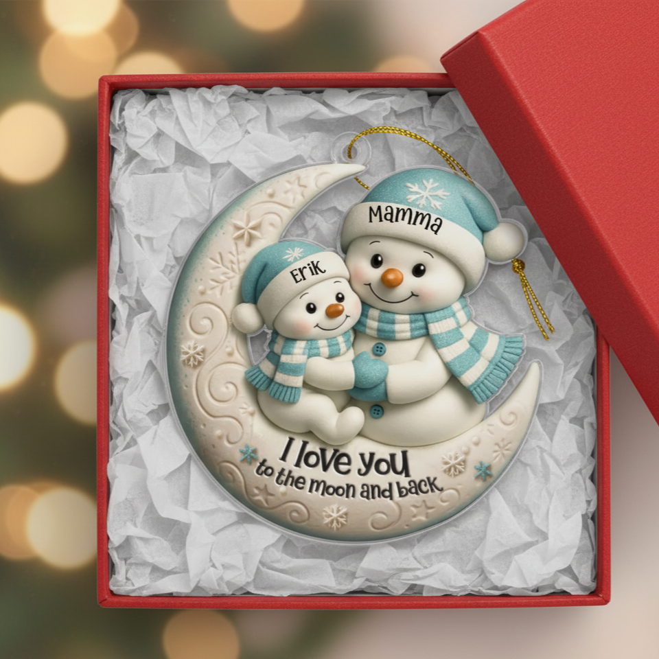 Personligt Julpynt - Älskar dig till månen