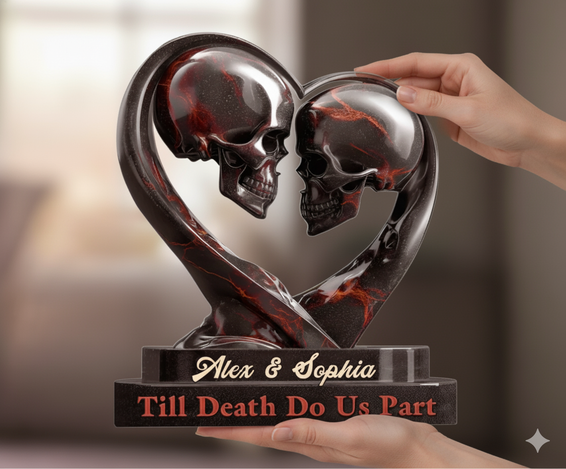 Personlig Akrylskylt - Kärleken överlever tiden