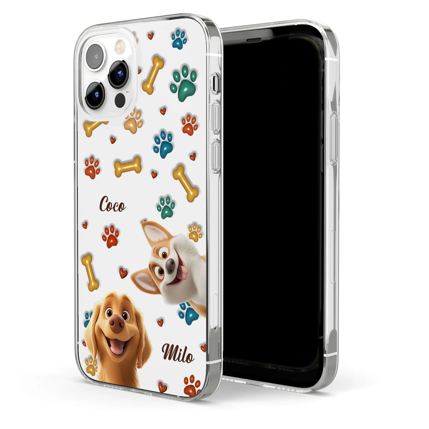 Personligt Mobilskal - Hund i 3D-stil
