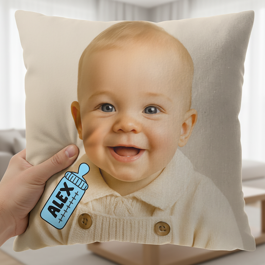 Personlig Kuddfodral - Foto & Namn