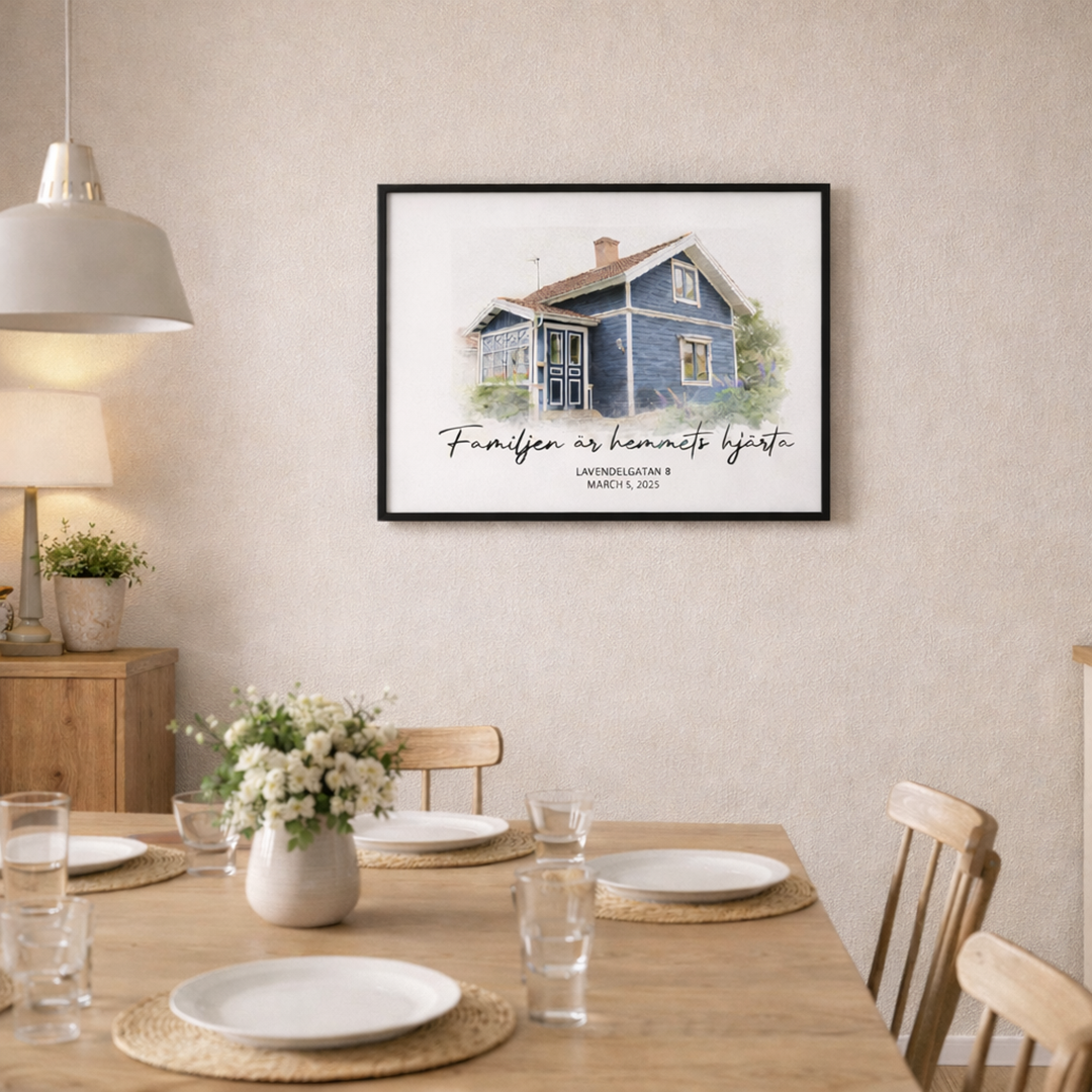 Personlig fotoposter - Vårt älskade hem