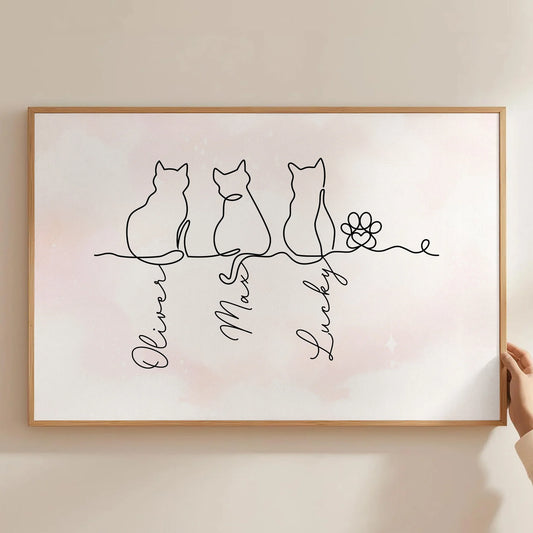 Personlig Husdjursposter - Gåva till kattälskare