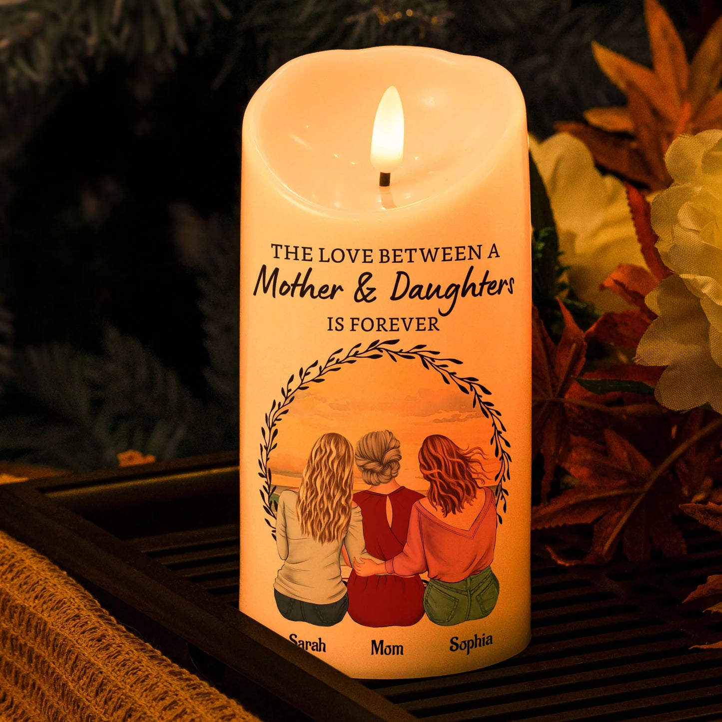 Personligt flamlöst LED - Kärlek mellan dotter och mor