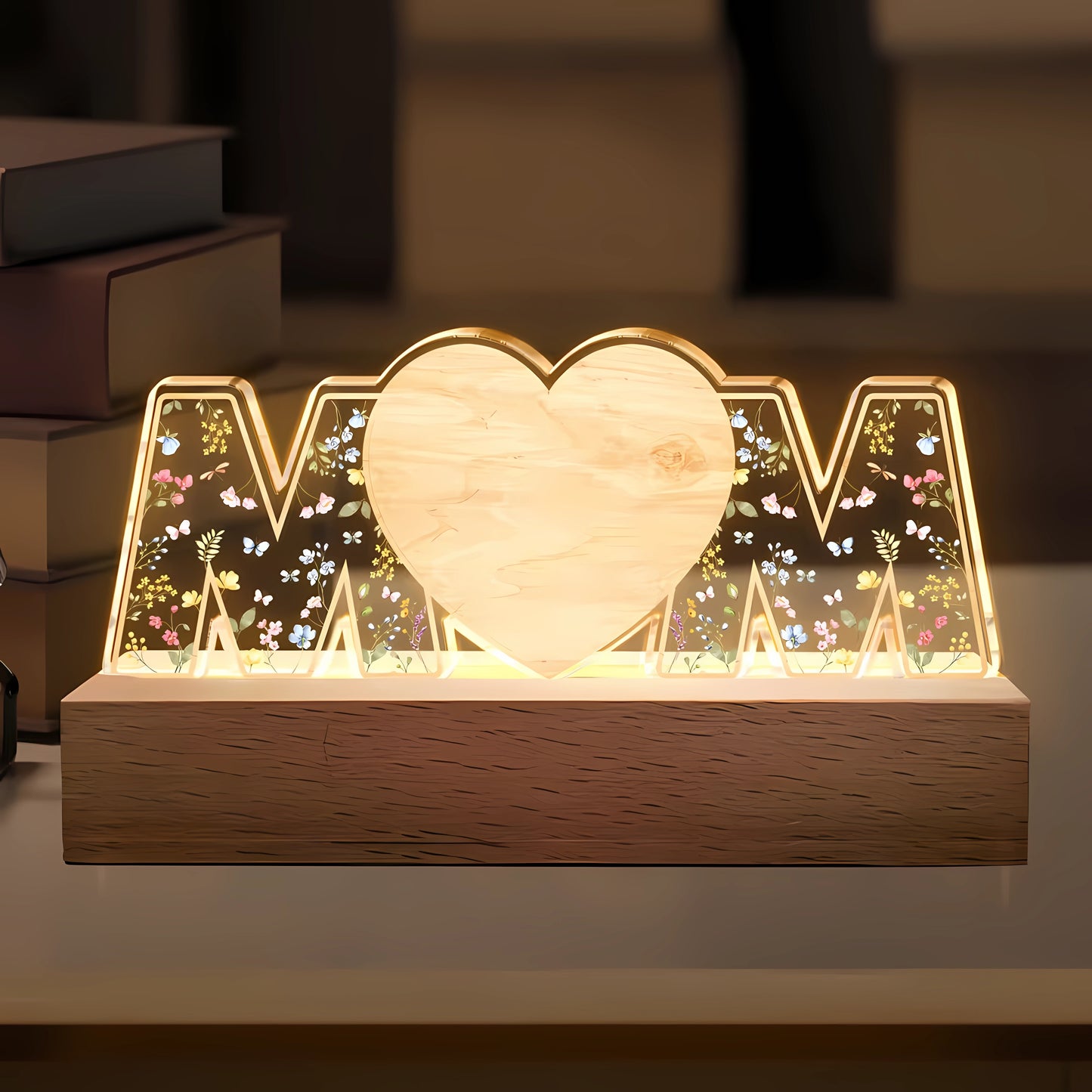 Personlig LED-lampa med Foto & Gravyr