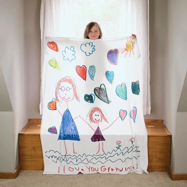 Personalisierte Decke – Individuelle Kinderzeichnung