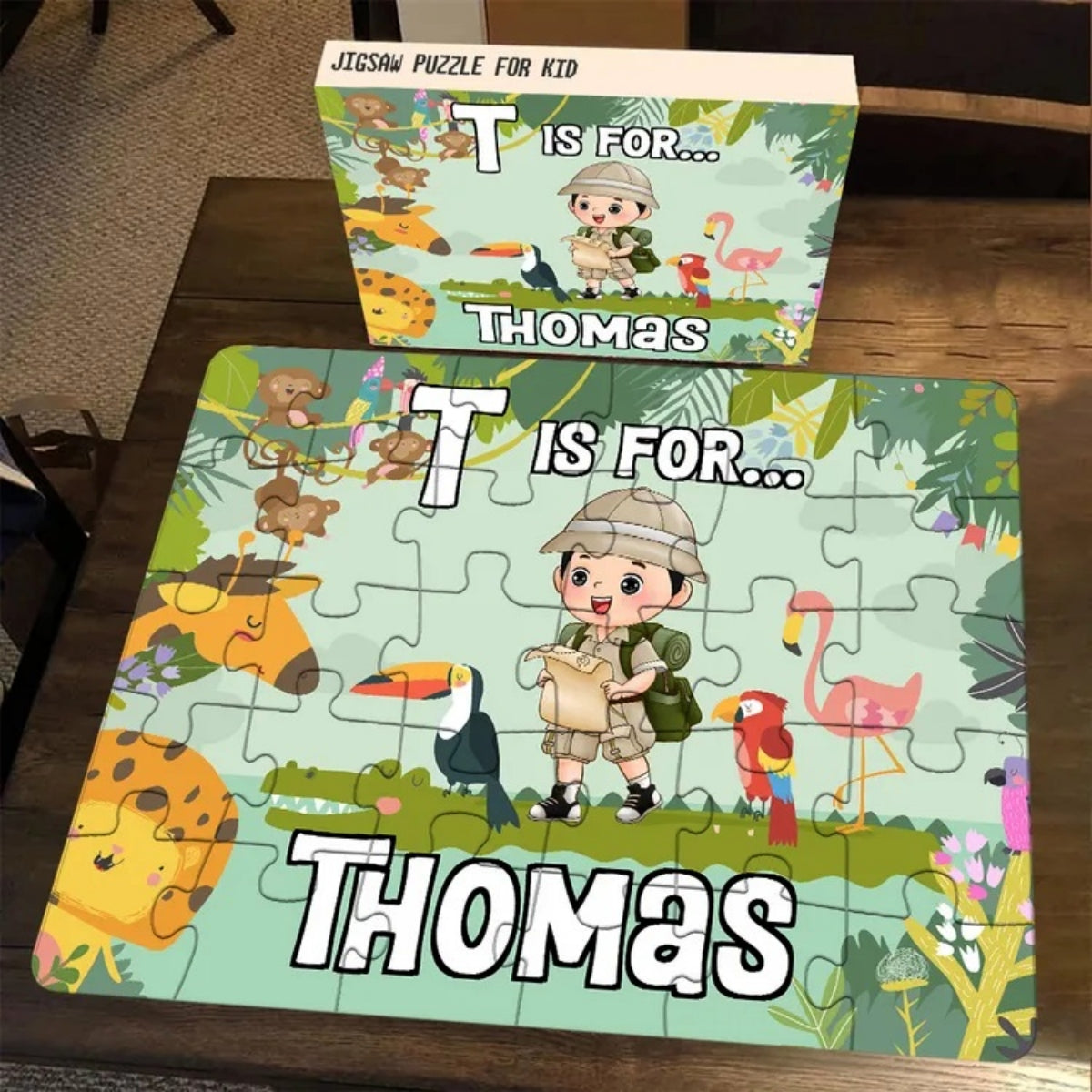 Personalisiertes Puzzle für Kinder – Tiere