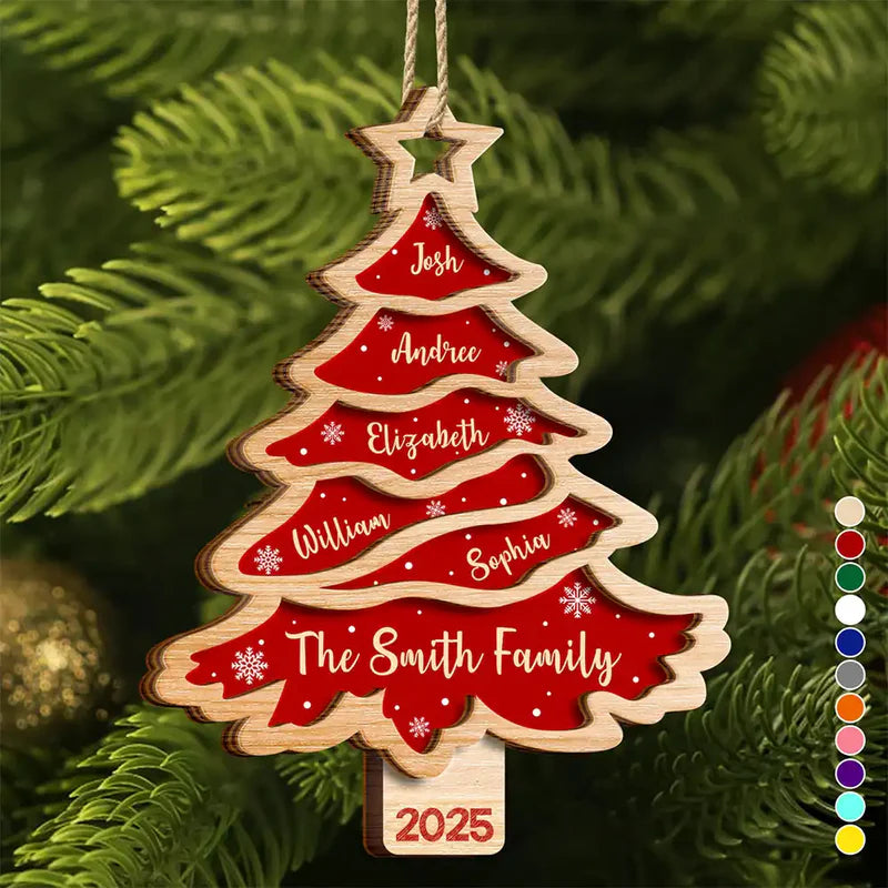 Personalisierter Weihnachtsschmuck – Stammbaum