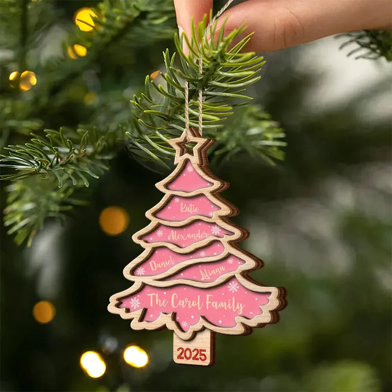 Personalisierter Weihnachtsschmuck – Stammbaum