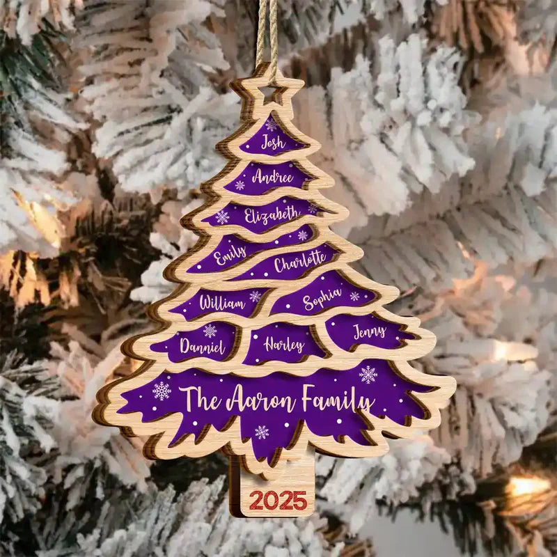 Personalisierter Weihnachtsschmuck – Stammbaum