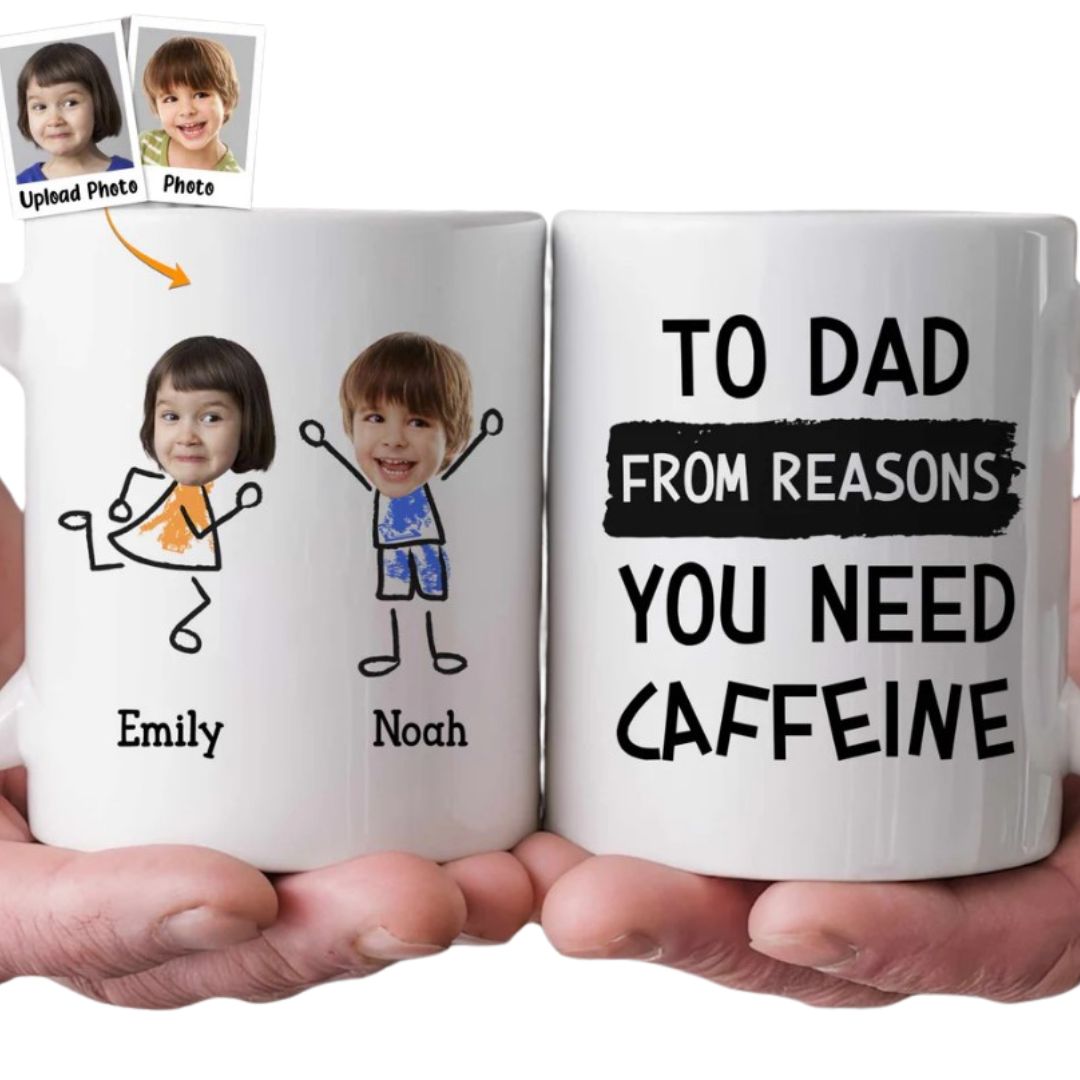 Personalisierte Tasse – Papas Koffein-Erinnerung