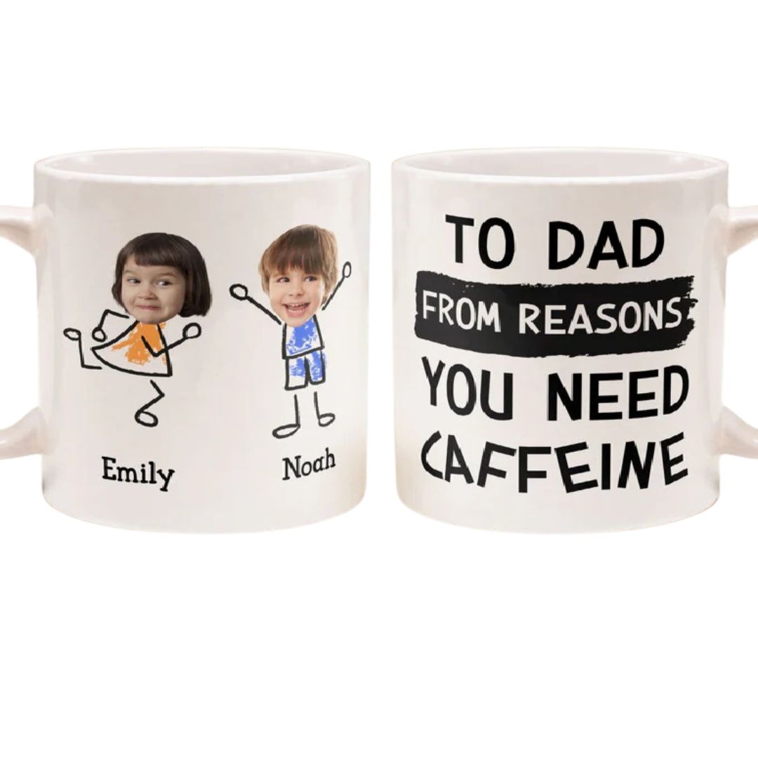 Personalisierte Tasse – Papas Koffein-Erinnerung