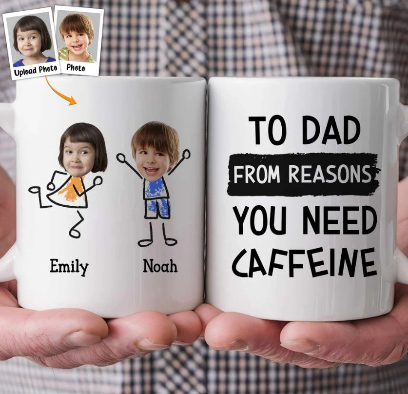 Personalisierte Tasse – Papas Koffein-Erinnerung