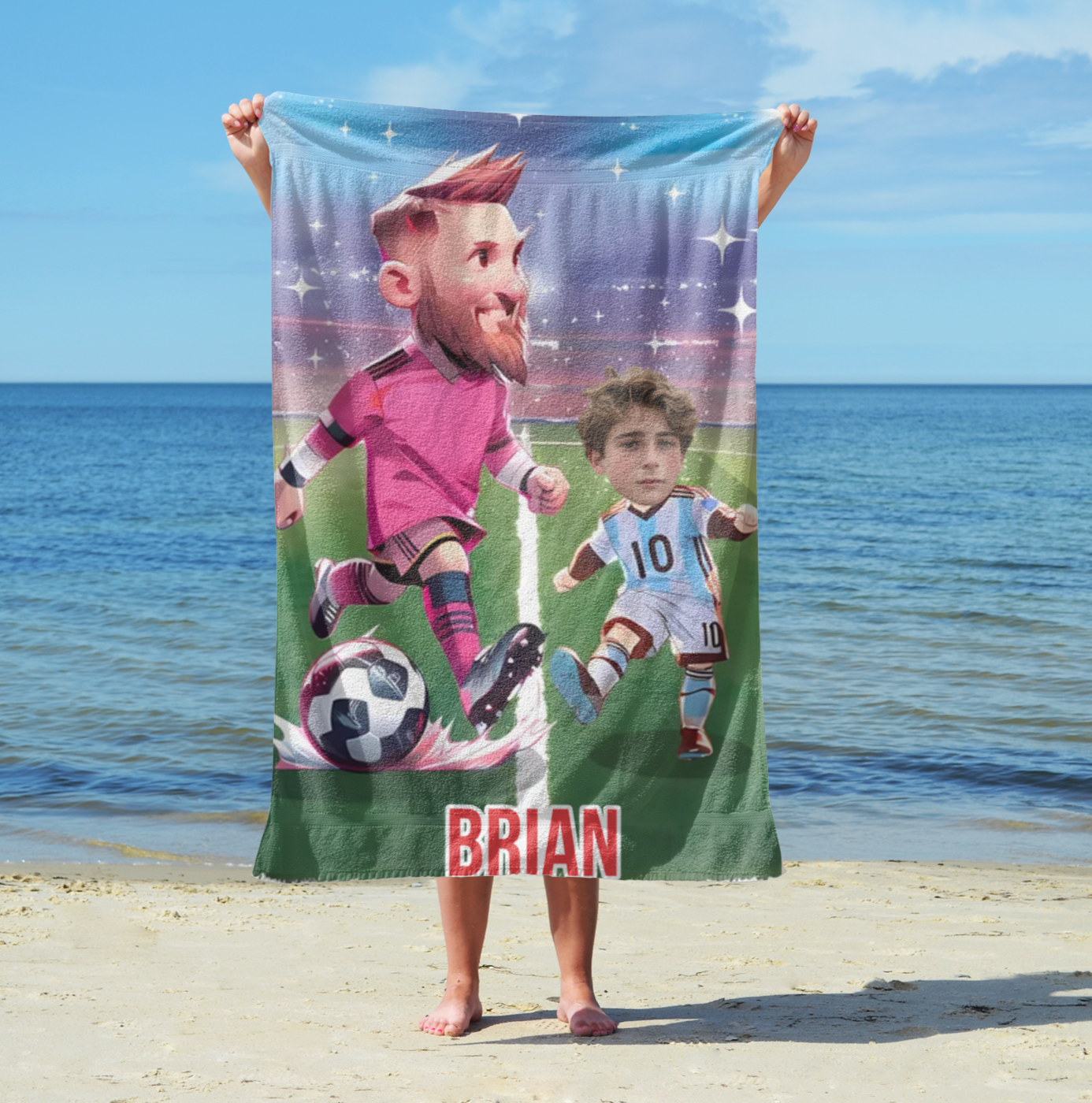Personalisiertes Handtuch – Fußballprofi