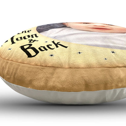 Personalisiertes Kissen – Ich liebe dich bis zum Mond und zurück