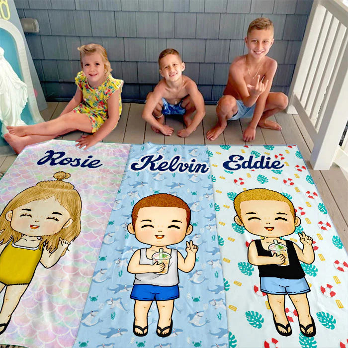 Personalisiertes Handtuch – Strandtag