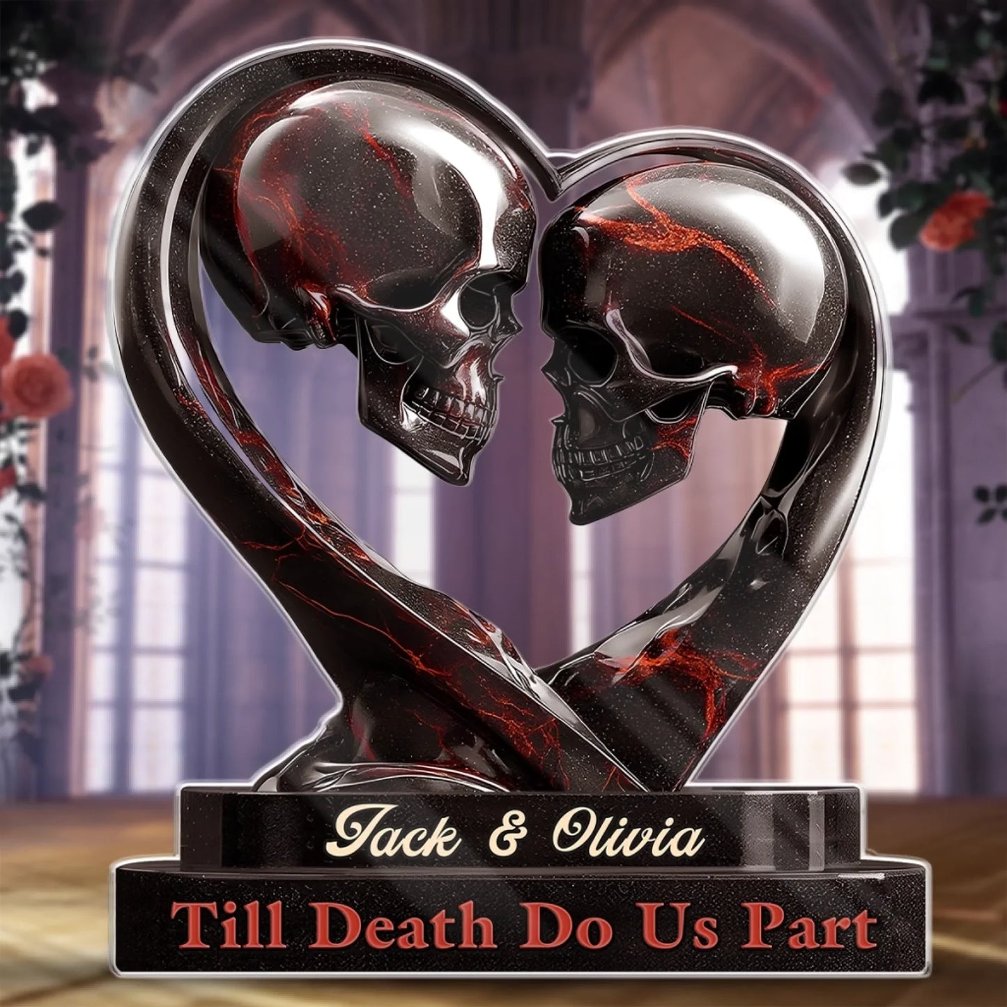 Personlig Akrylskylt - Kärleken överlever tiden