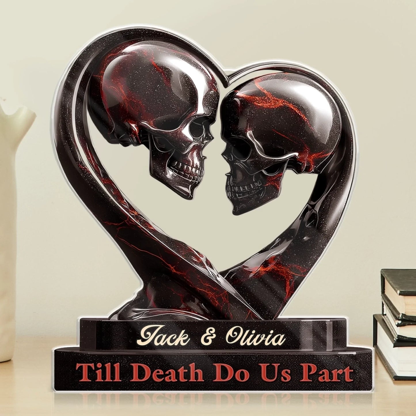 Personlig Akrylskylt - Kärleken överlever tiden