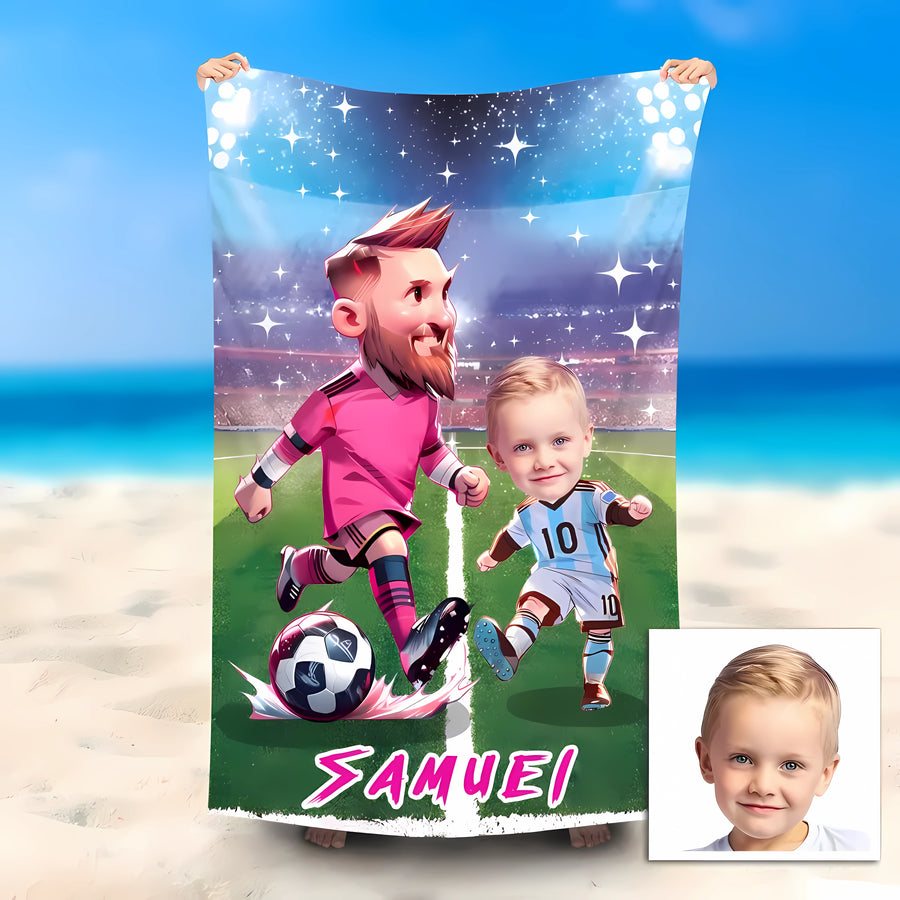 Personalisiertes Handtuch – Fußballprofi