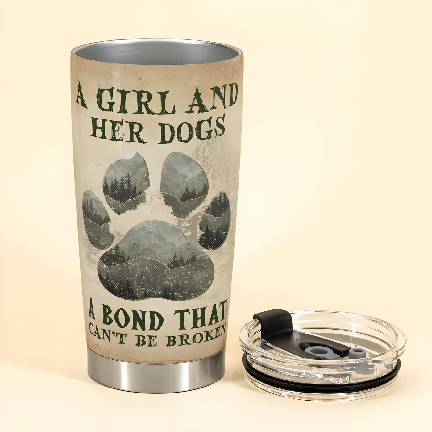 Personalisierter Thermobecher – Hund ist Leben