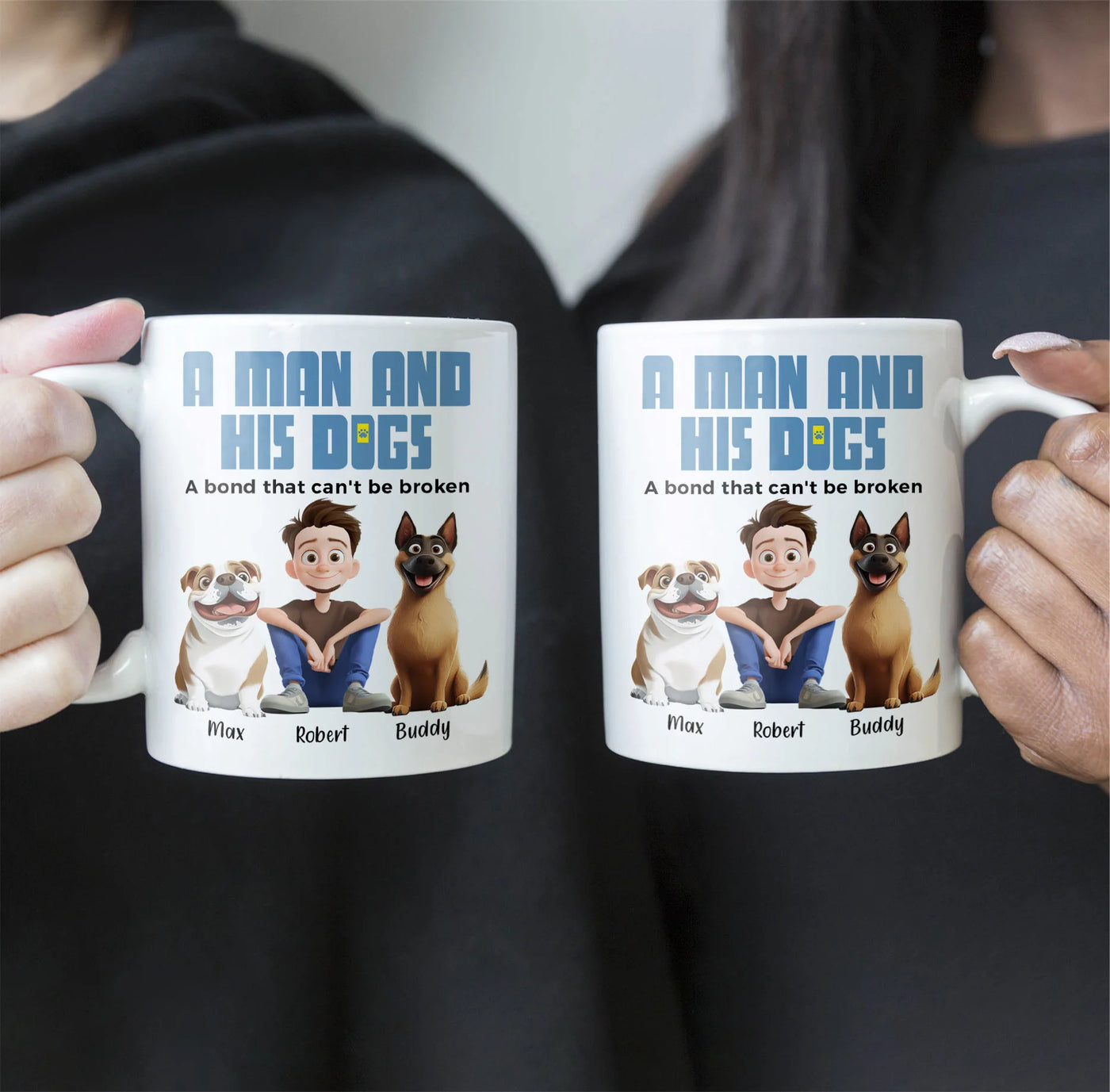 Personalisierter Thermobecher – Ein Mann und sein Hund
