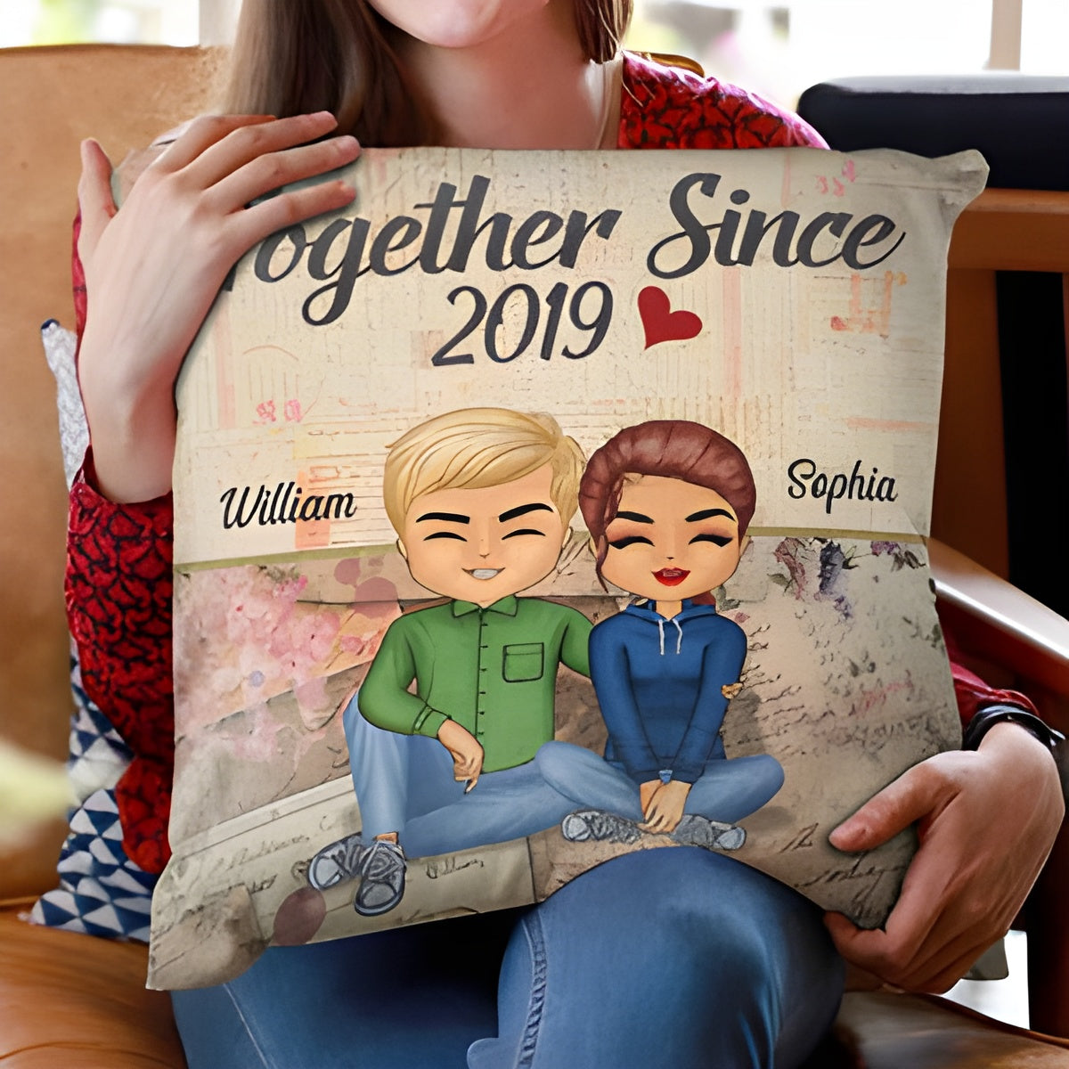 Personalisierter Kissenbezug – Together Since