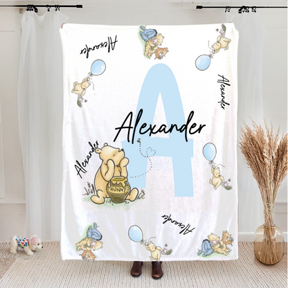 Personalisierte Decke / Handtuch – Winnie Puuh