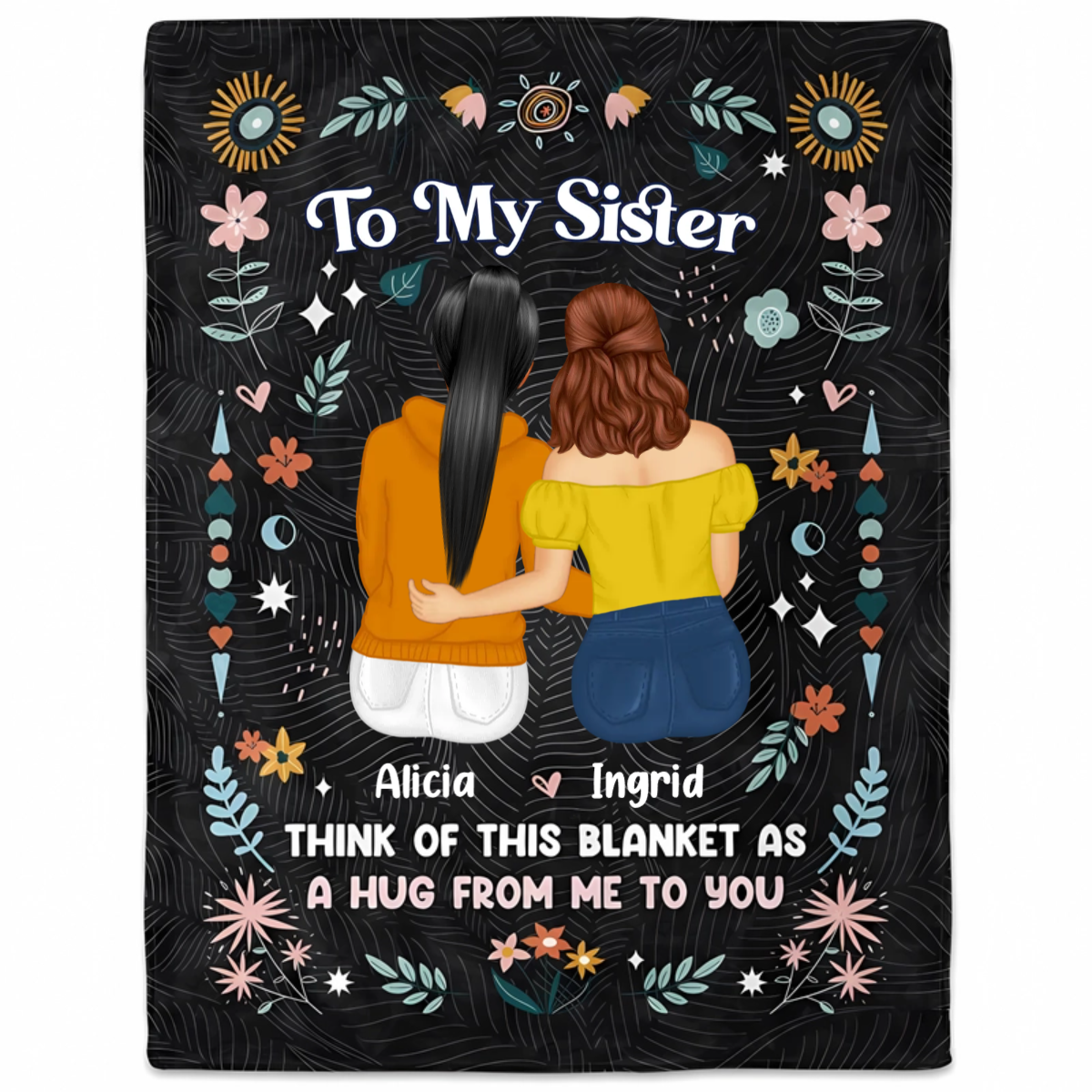 Personalisierte Decke – Geschenk für die Schwester