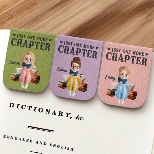 Anpassat magnetiskt bokmärke i läder - Bokmalar