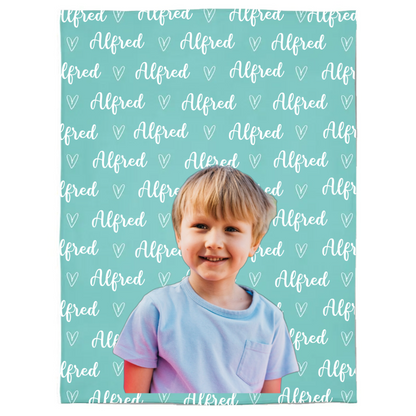 Personalisierte Decke – mit Namen und Foto für Kinder