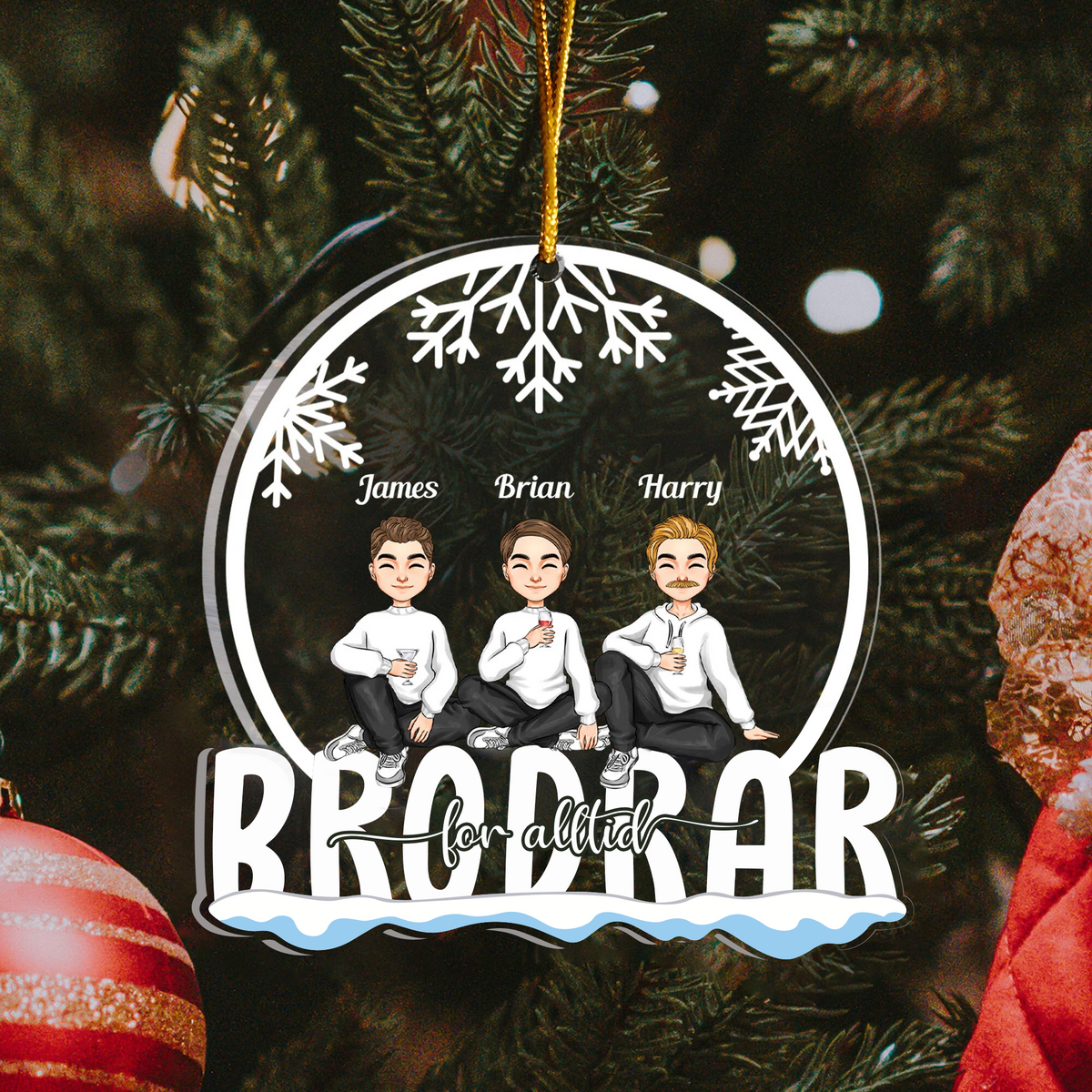 Personlig julepynt – Familie for alltid
