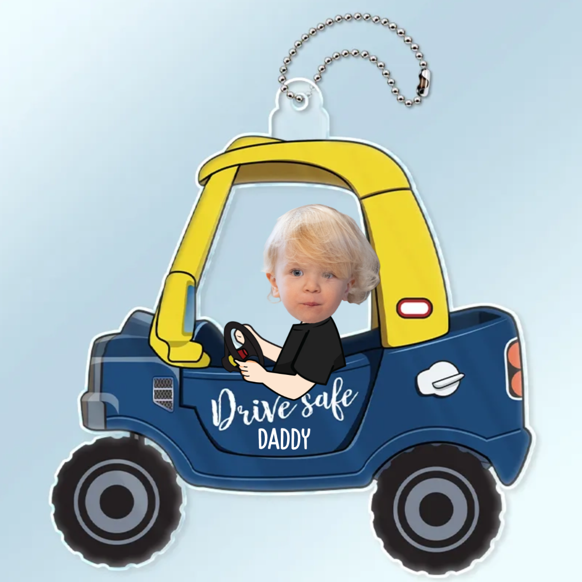 Personalisierter Fotoanhänger – Vorsichtig fahren
