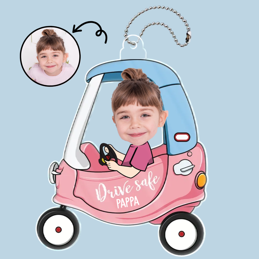 Personalisierter Fotoanhänger – Vorsichtig fahren