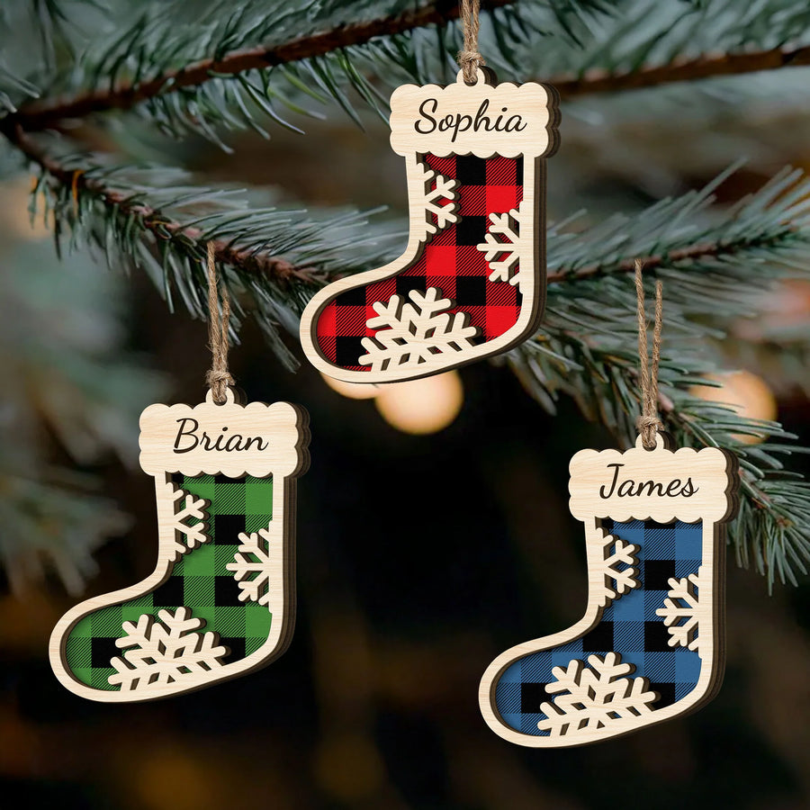 Personalisierte Weihnachtsdeko – Weihnachtsstrumpf-Familie