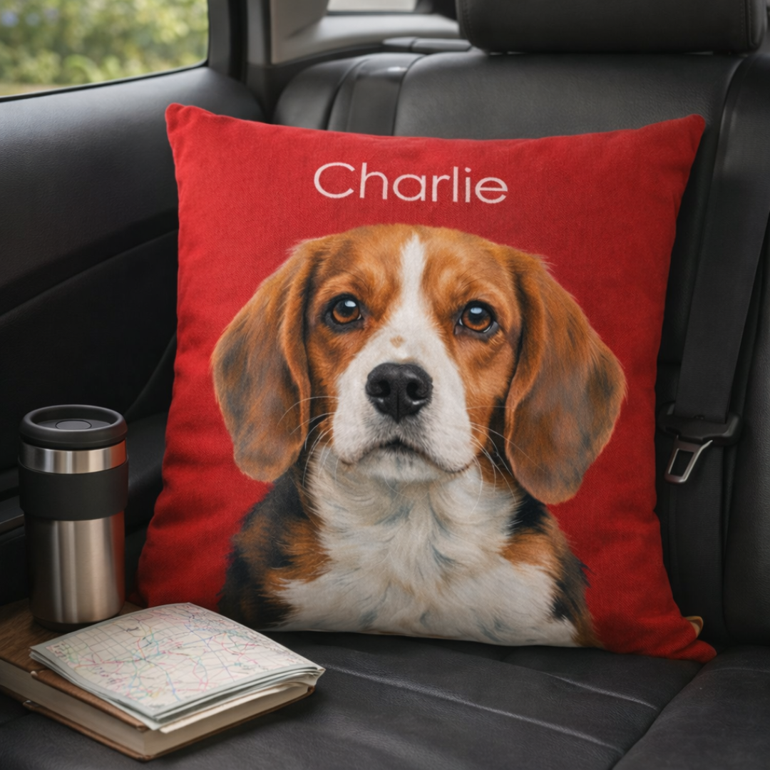 Personligt Kuddfodral - Färgglad pälskling