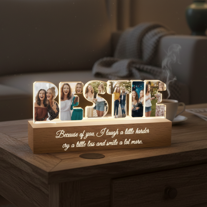 Personlig LED – Venskabsfotocollage