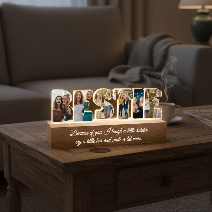 Personlig LED – Venskabsfotocollage