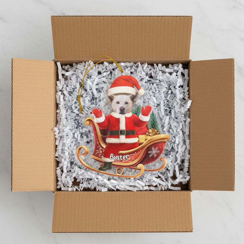 Personligt Julpynt - Roligt tomteansikte