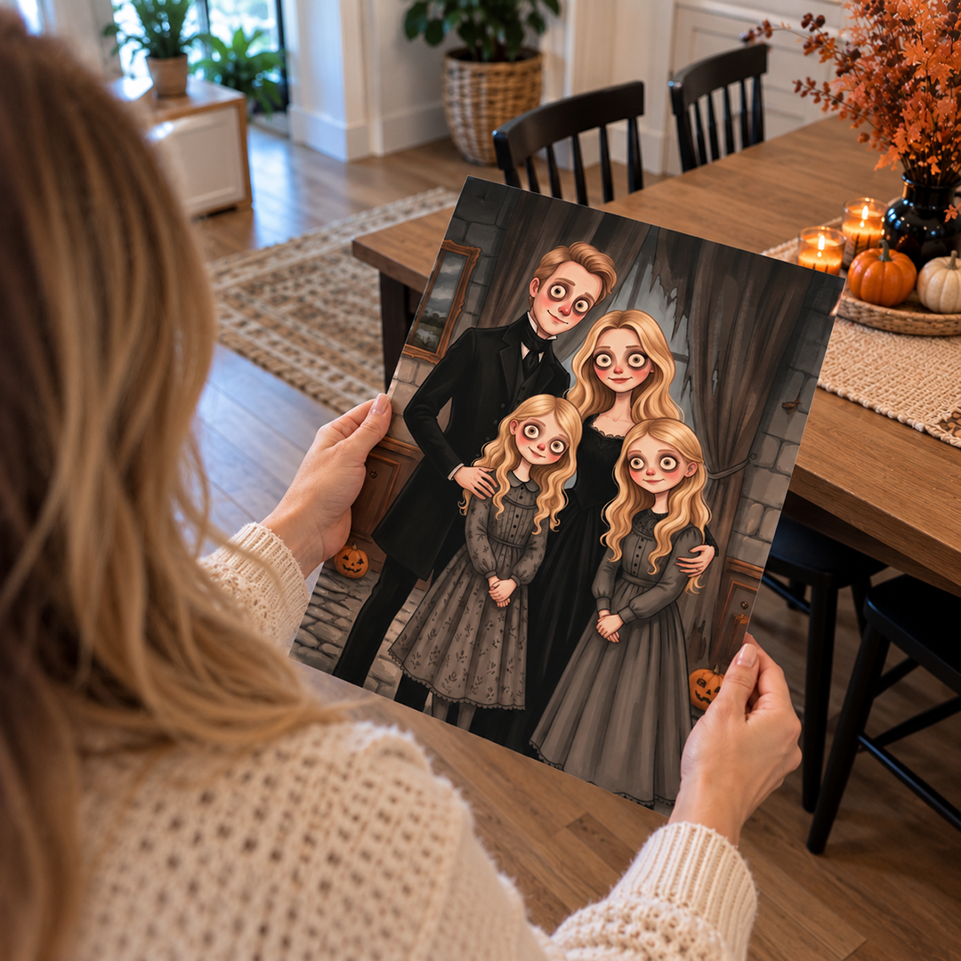 Personlig fotoposter - Gotisk familjeporträttkonst