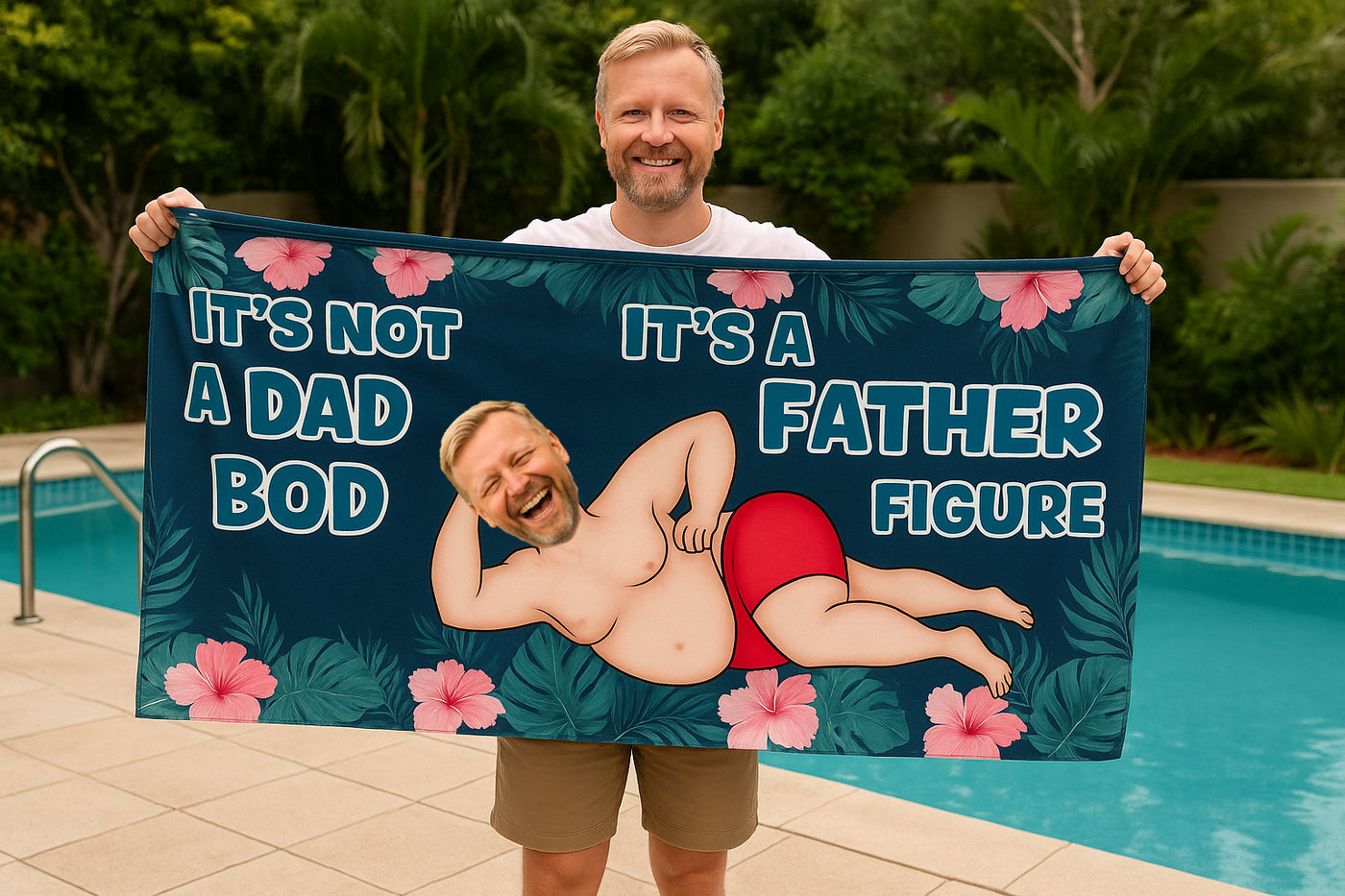Personalisiertes Handtuch – Kein Papa-Bauch