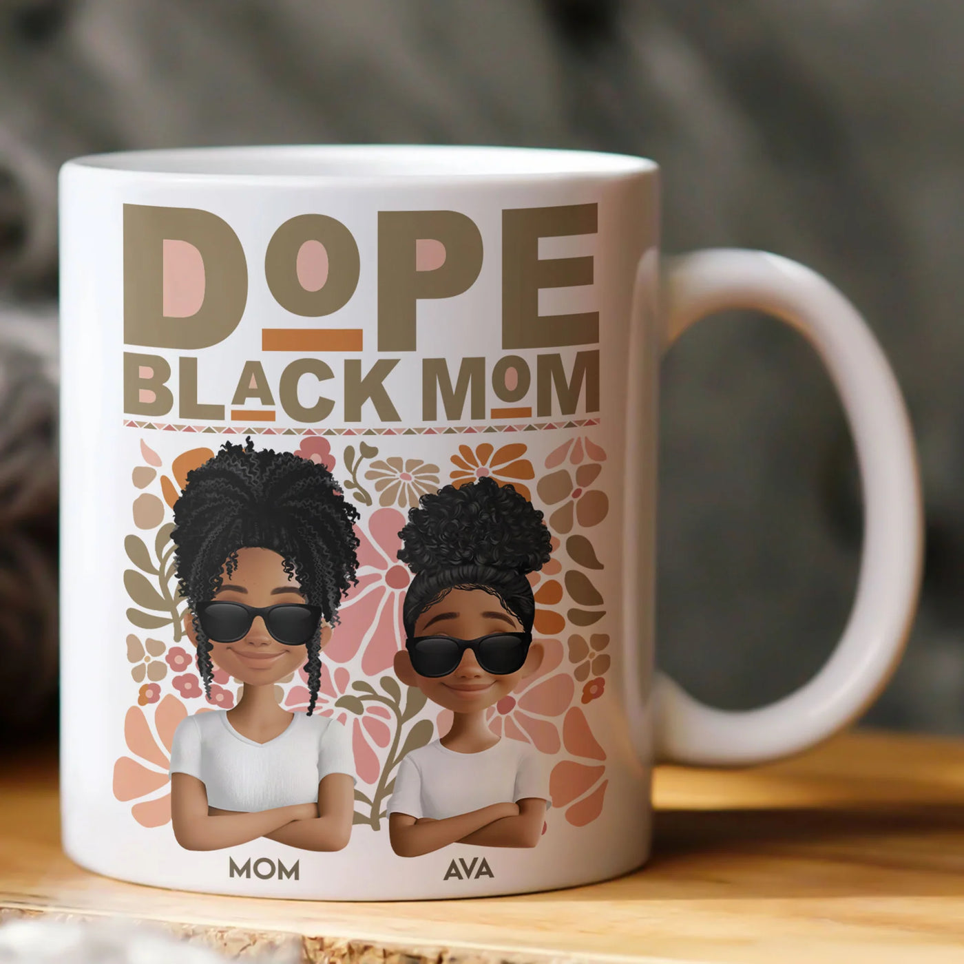 Personalisierte Tasse – Coole Schwarze Mama