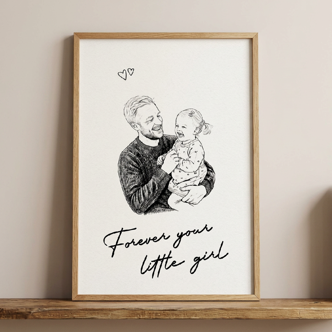 Personlig fotoposter - Gåva till pappa och make