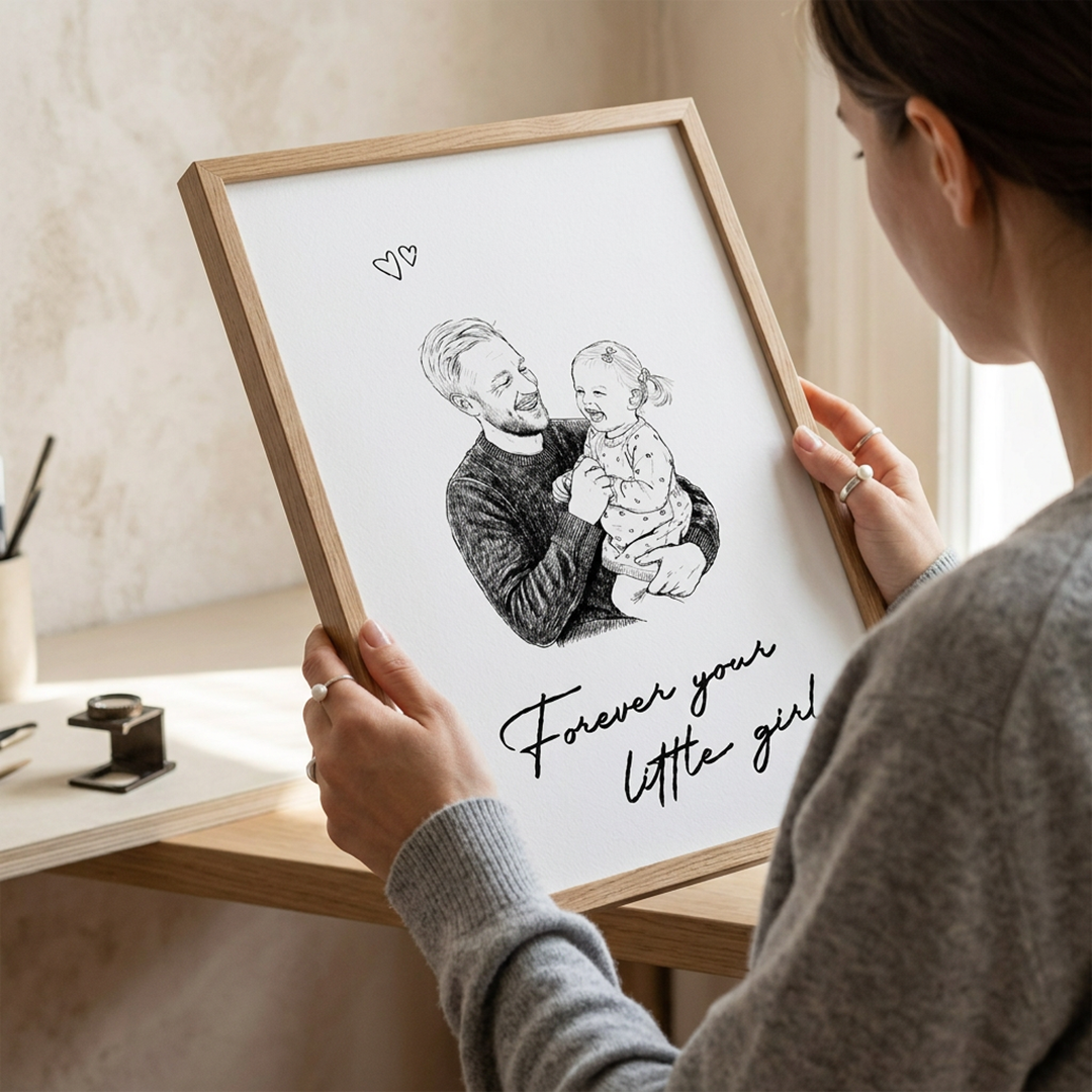 Personlig fotoposter - Gåva till pappa och make