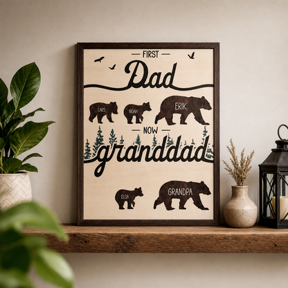 Personlig Trätavla - Först pappa, nu farfa