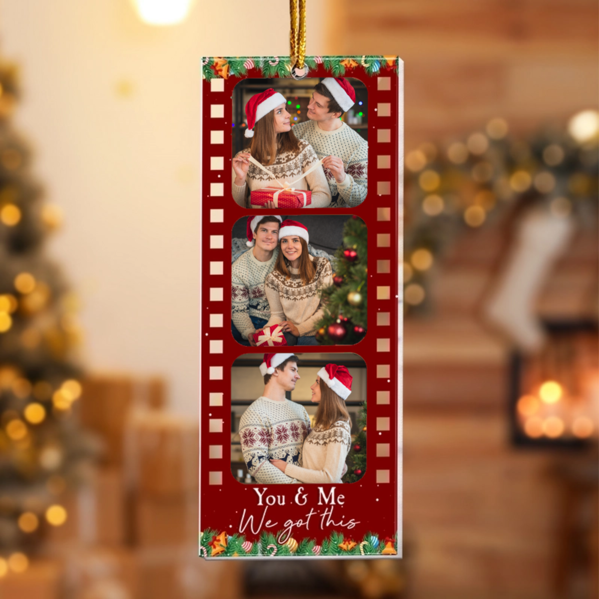Personalisierte Weihnachtsdeko – Fotostreifen