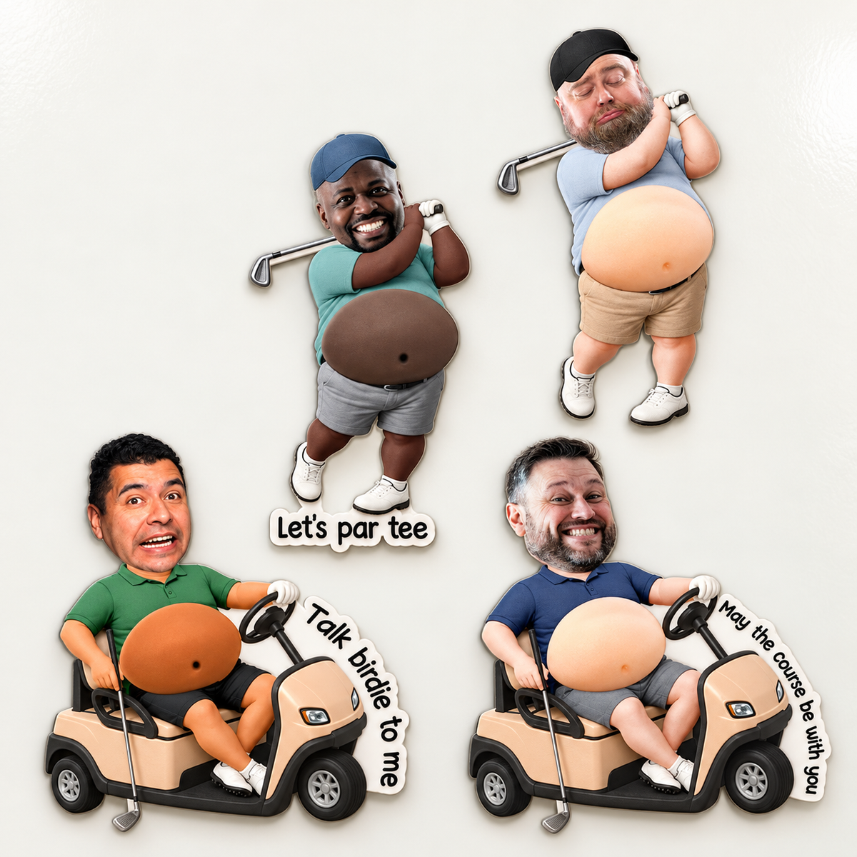 Personalized soft acrylic fridge magnet - För golfälskare
