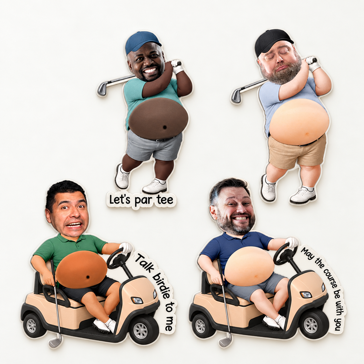 Personalized soft acrylic fridge magnet - För golfälskare