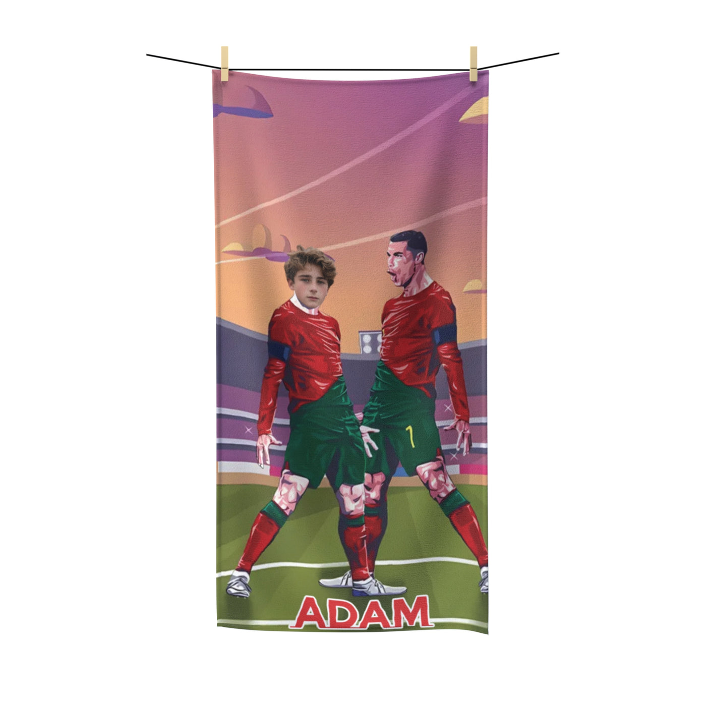 Personalisiertes Handtuch – Fußballstar