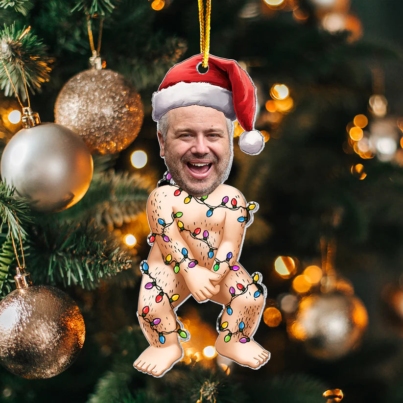 Personalisierte Weihnachtsdeko – Verlegener Weihnachtsmann